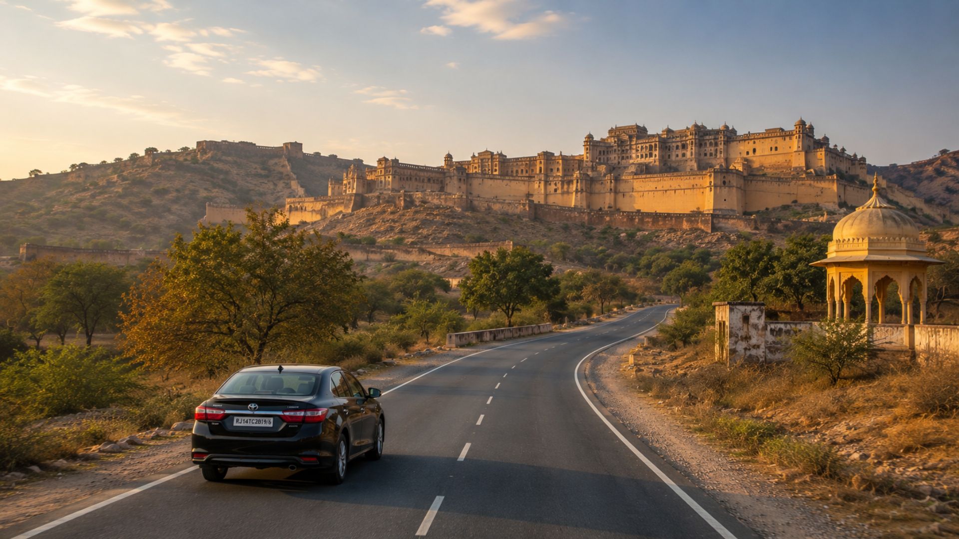 Private road journey through North India